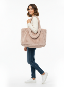 B701 Faux Fur Tote Bag
