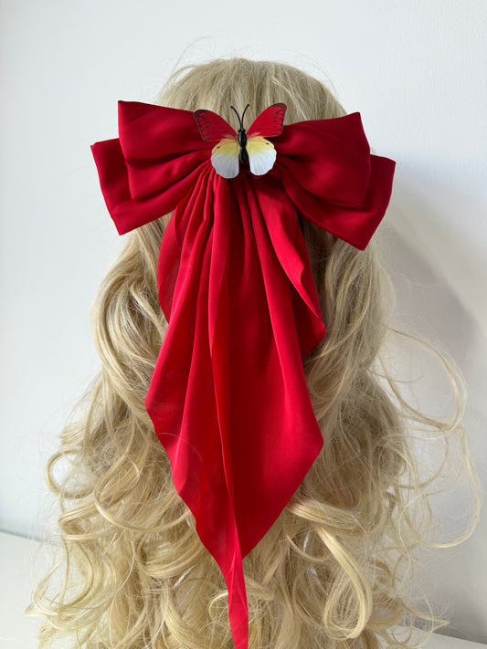 Red Butterfly Hairbow
