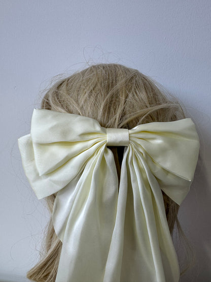 Hair Bow Ivory