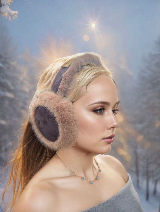 AE033 Foldable Chocolate Adult Warm Earmuffs