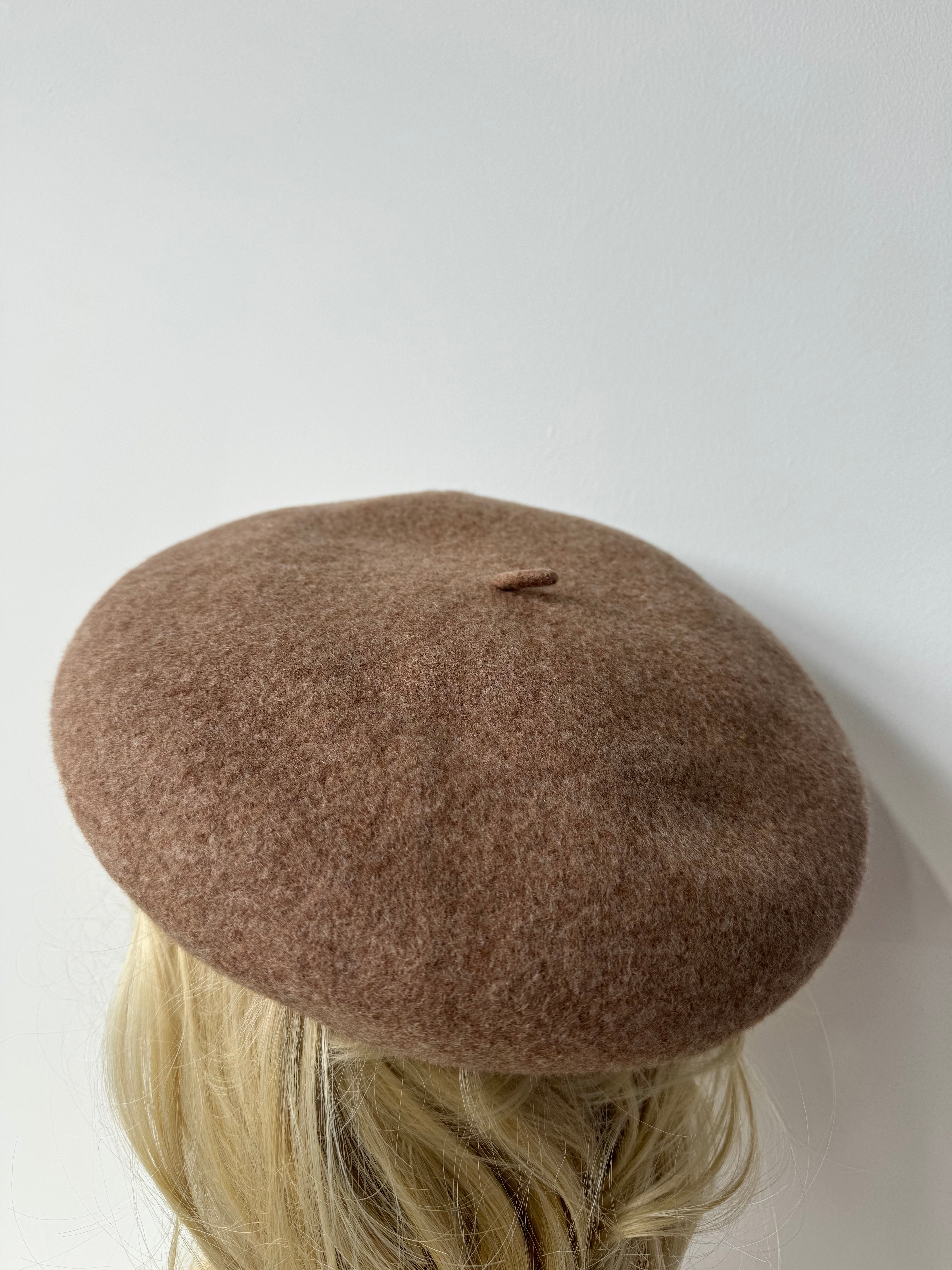 Beret 100% Wool Camel