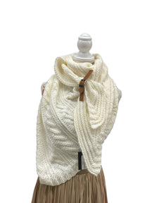 S406 Triangle Scarf with Buckle Detail