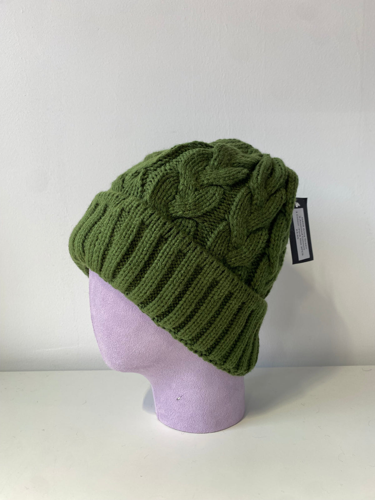 H408 Simple Textured Knit Beanie