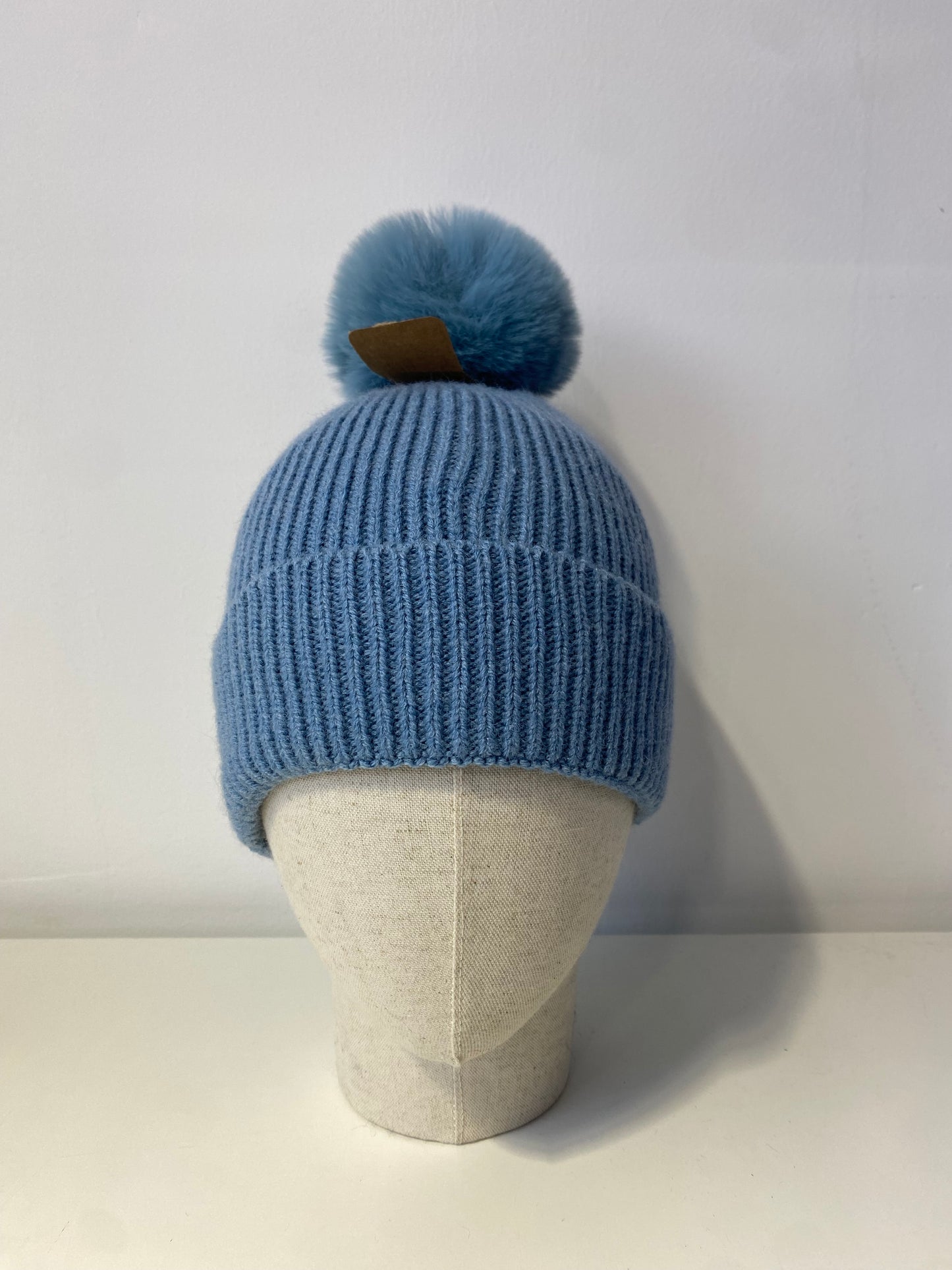 Plain Soft Beanie Blue