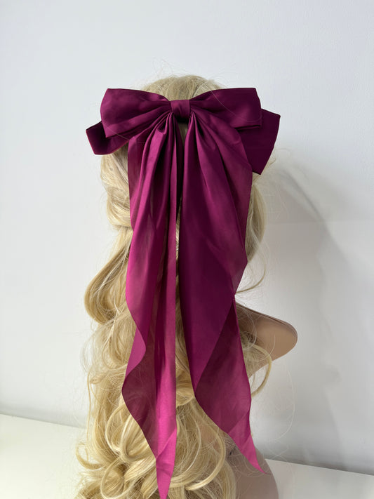 Hair Bow Mulberry