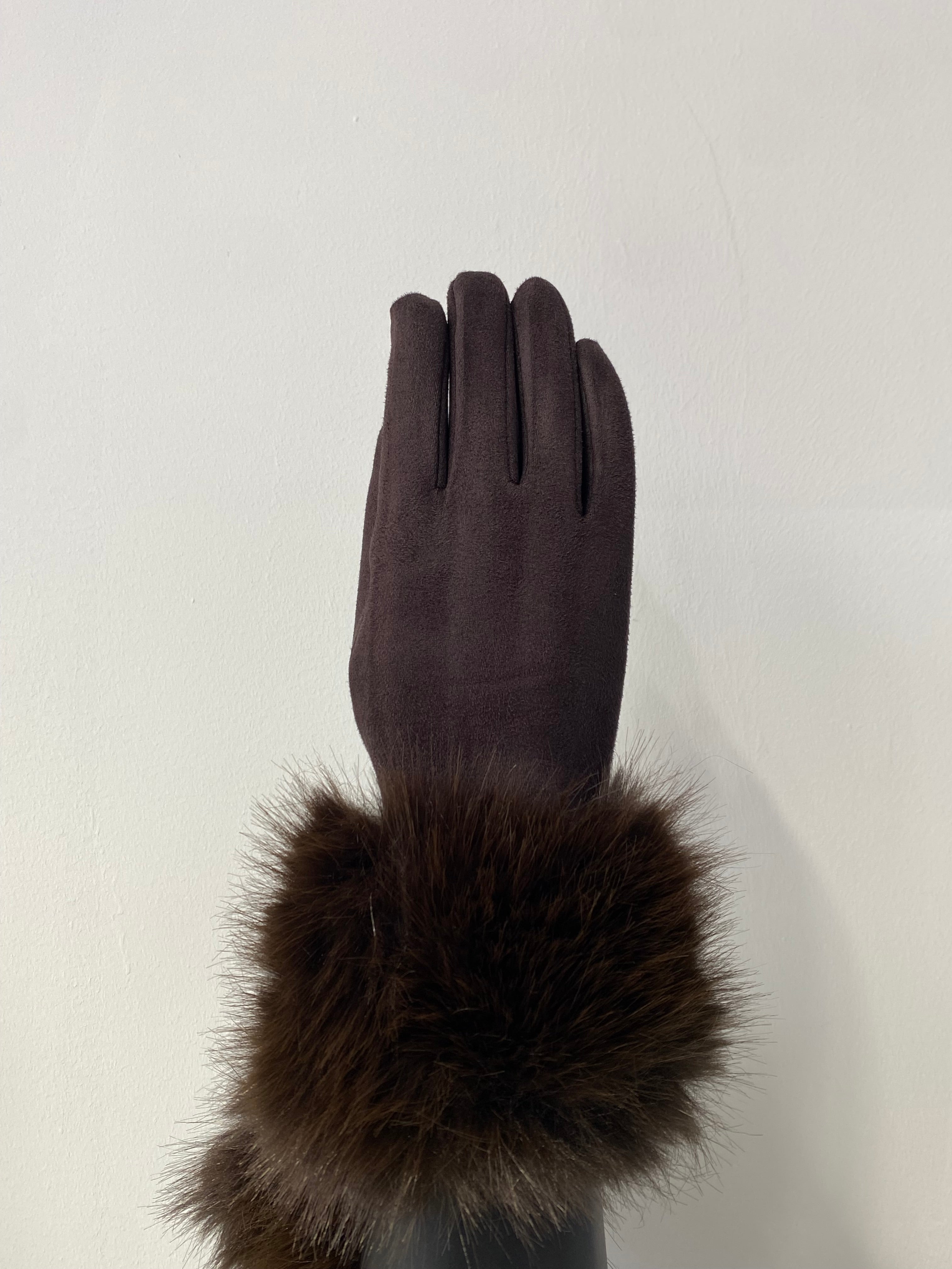 GW006 Woman Faux Fur Gloves
