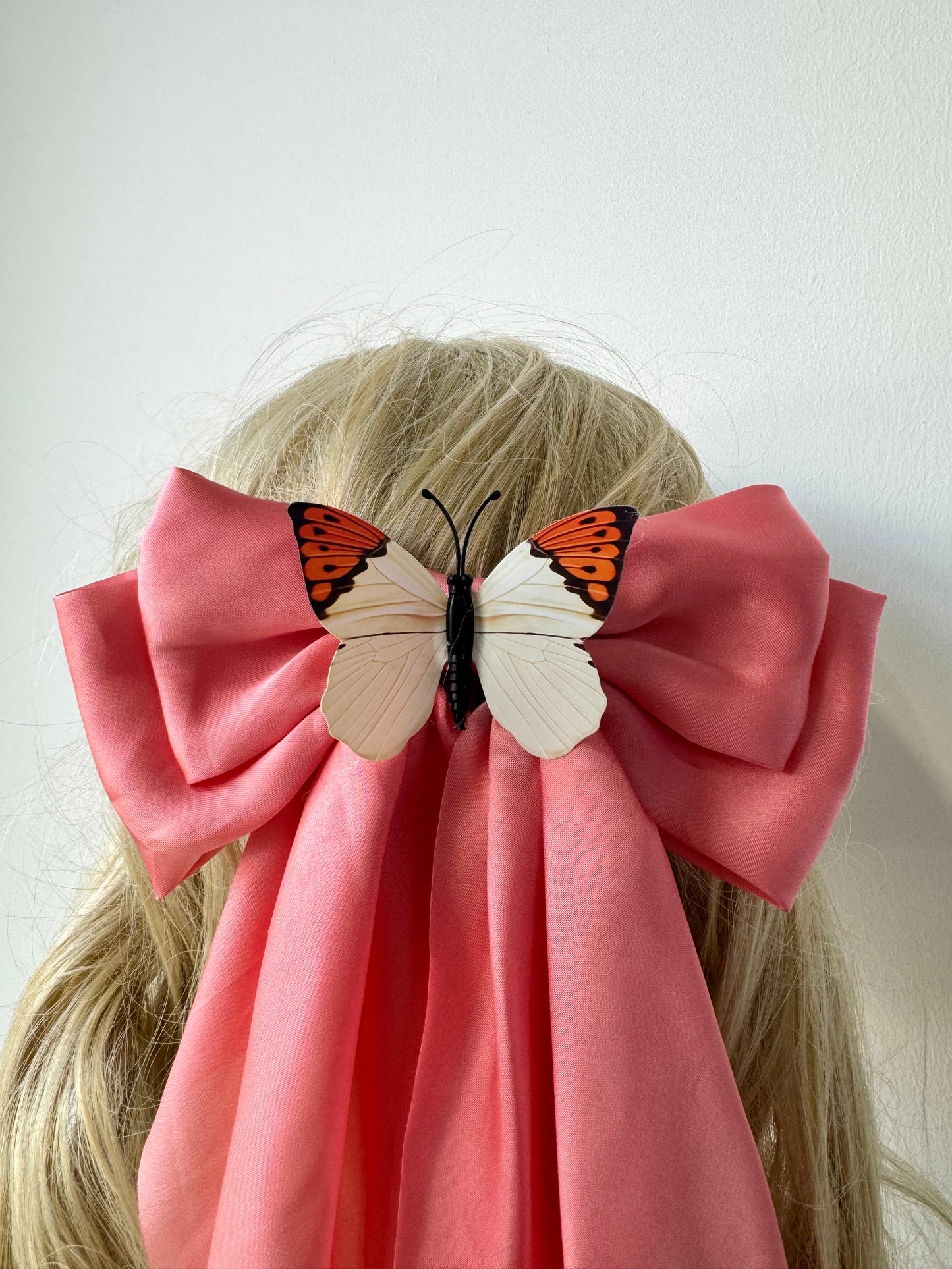 Coral Butterfly Hairbow