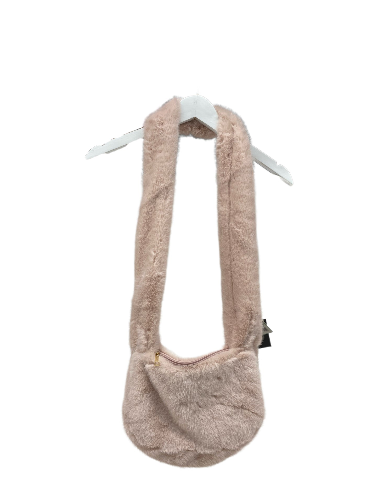 B702 Faux Fur Crossbody Bag Pink