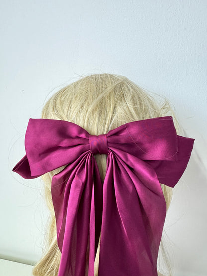 Hair Bow Mulberry