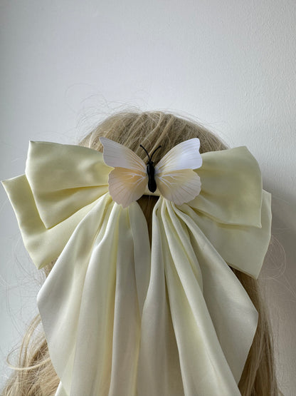 Ivory Hair buttergly Hairbow