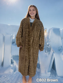 C802 One Size Fluffy Long Coat