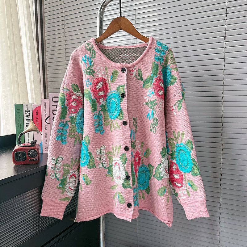 Cg0025 Pink Blue Flowers