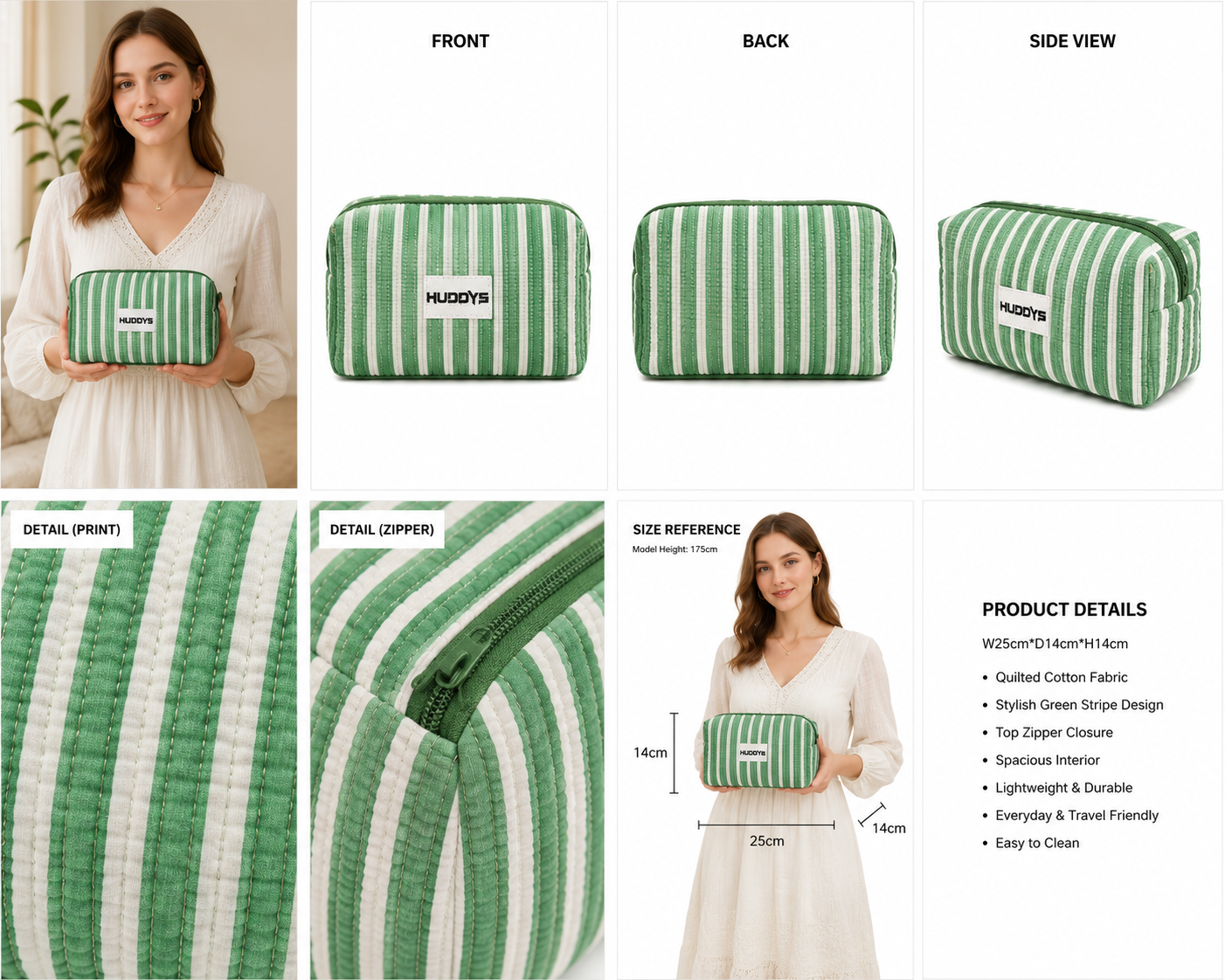 Reversible Quilted Wash Bag 2026