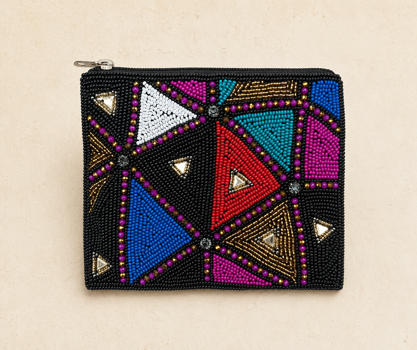 Canvas Beads Hand Made Coin Bag