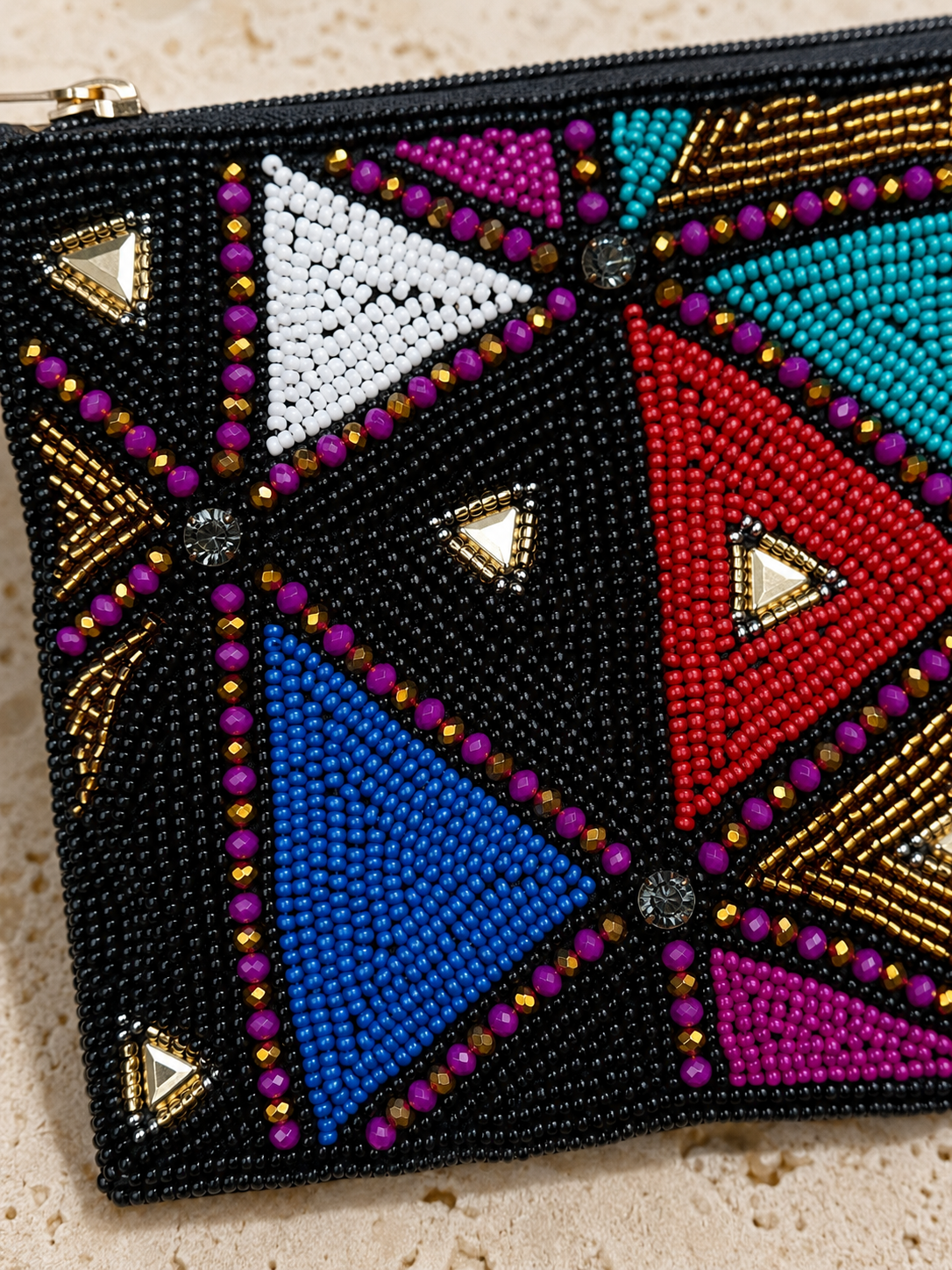 Canvas Beads Hand Made Coin Bag