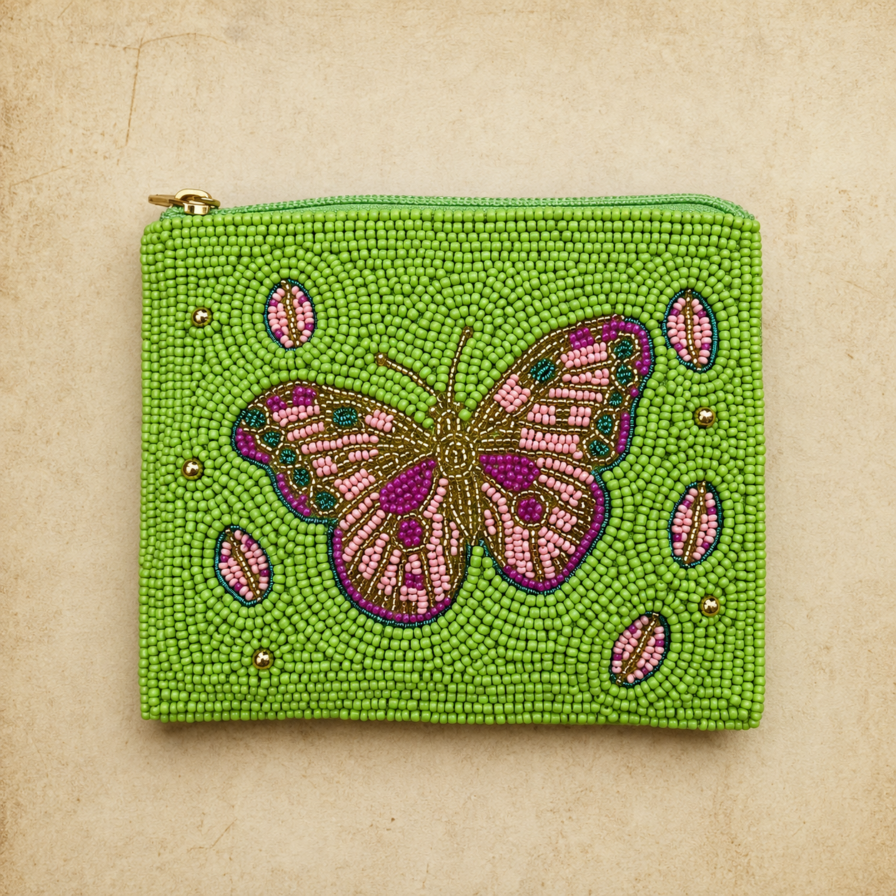 Canvas Beads Hand Made Coin Bag