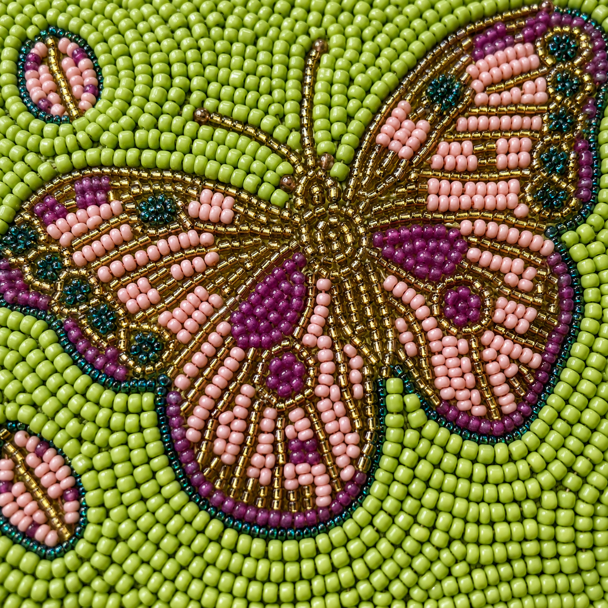 Canvas Beads Hand Made Coin Bag