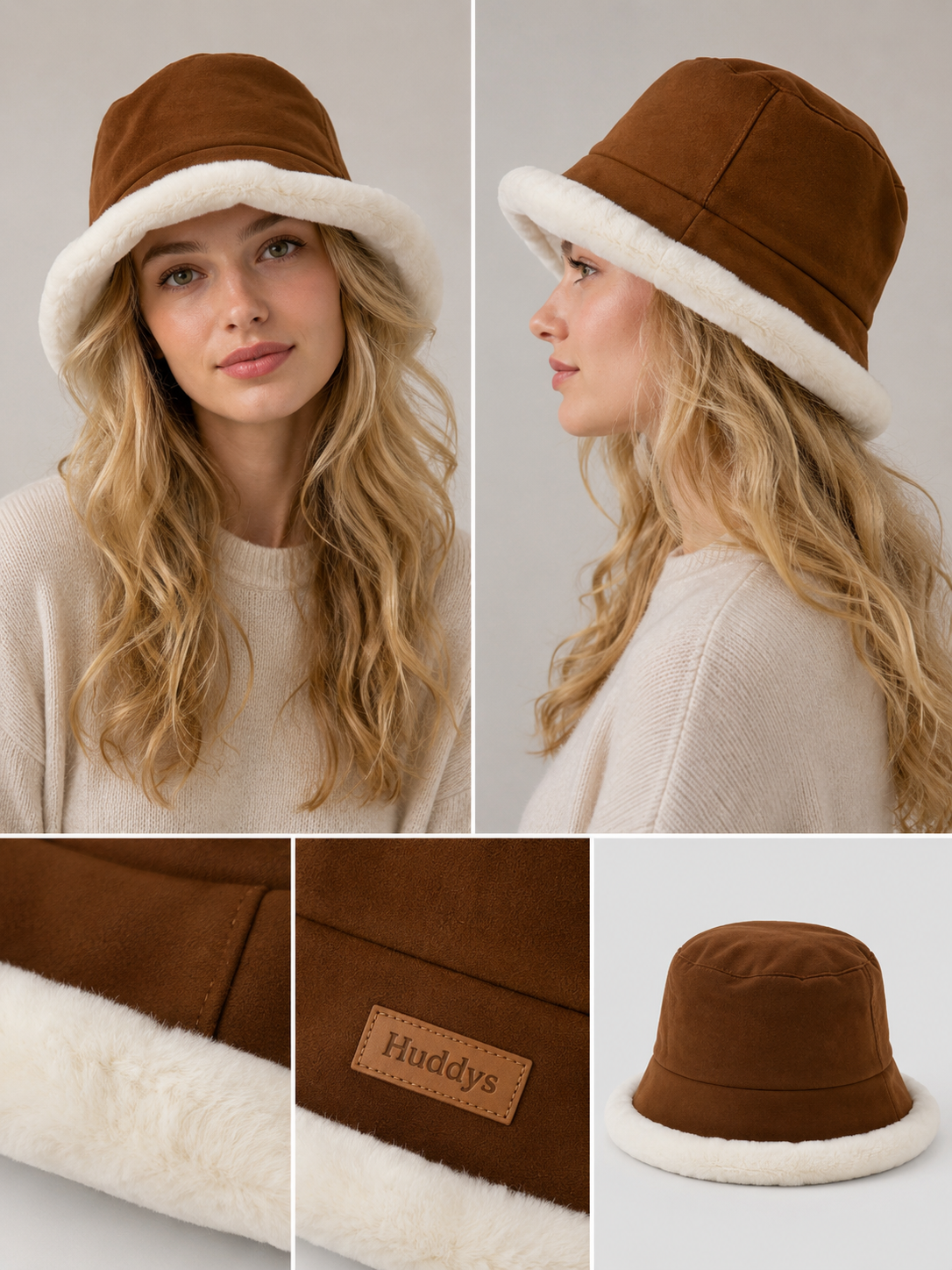 H502 Winter Bucket Hat with Fleece Chesnut