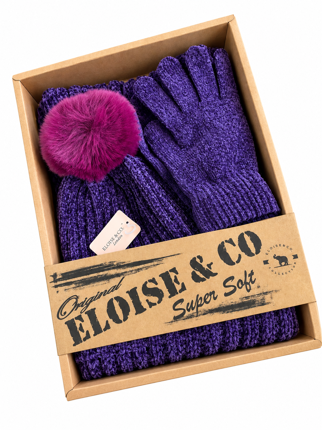 Chenille 3 Pieces Set Purple