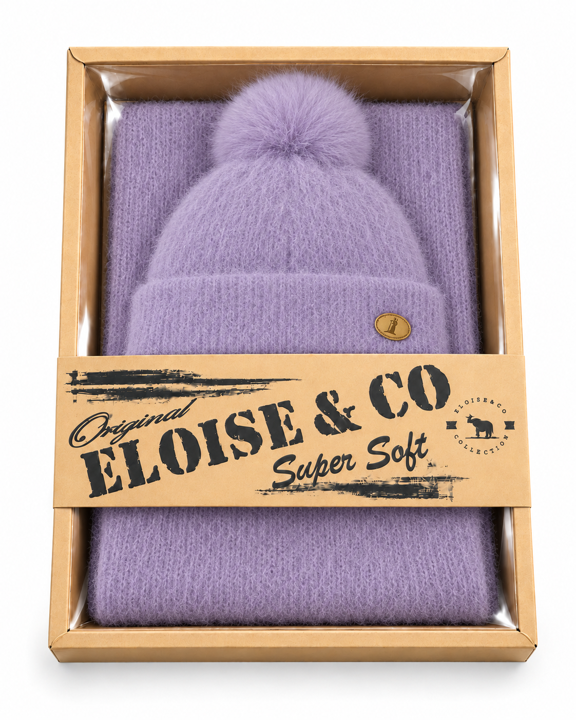 S009 Blend Soft Scarf Set 2 Pieces Set Lilac