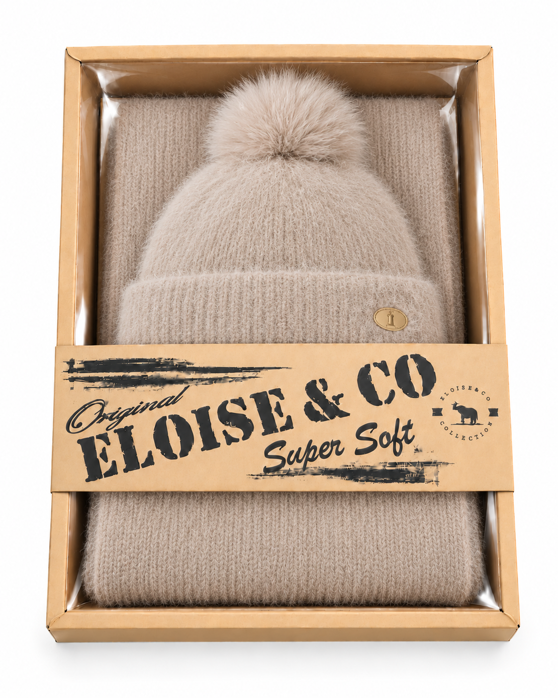 S009 Blend Soft Scarf Set 2 Pieces Set Beige