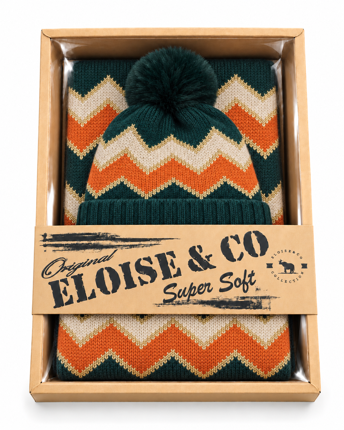 H01023 Beanie & Scarf Set Orange