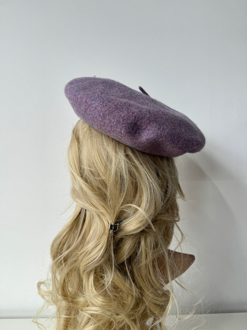 Beret 100% Wool Lilac