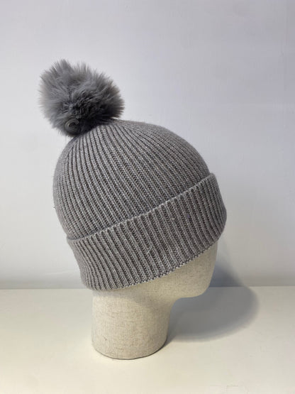 Plain Soft Beanie Grey