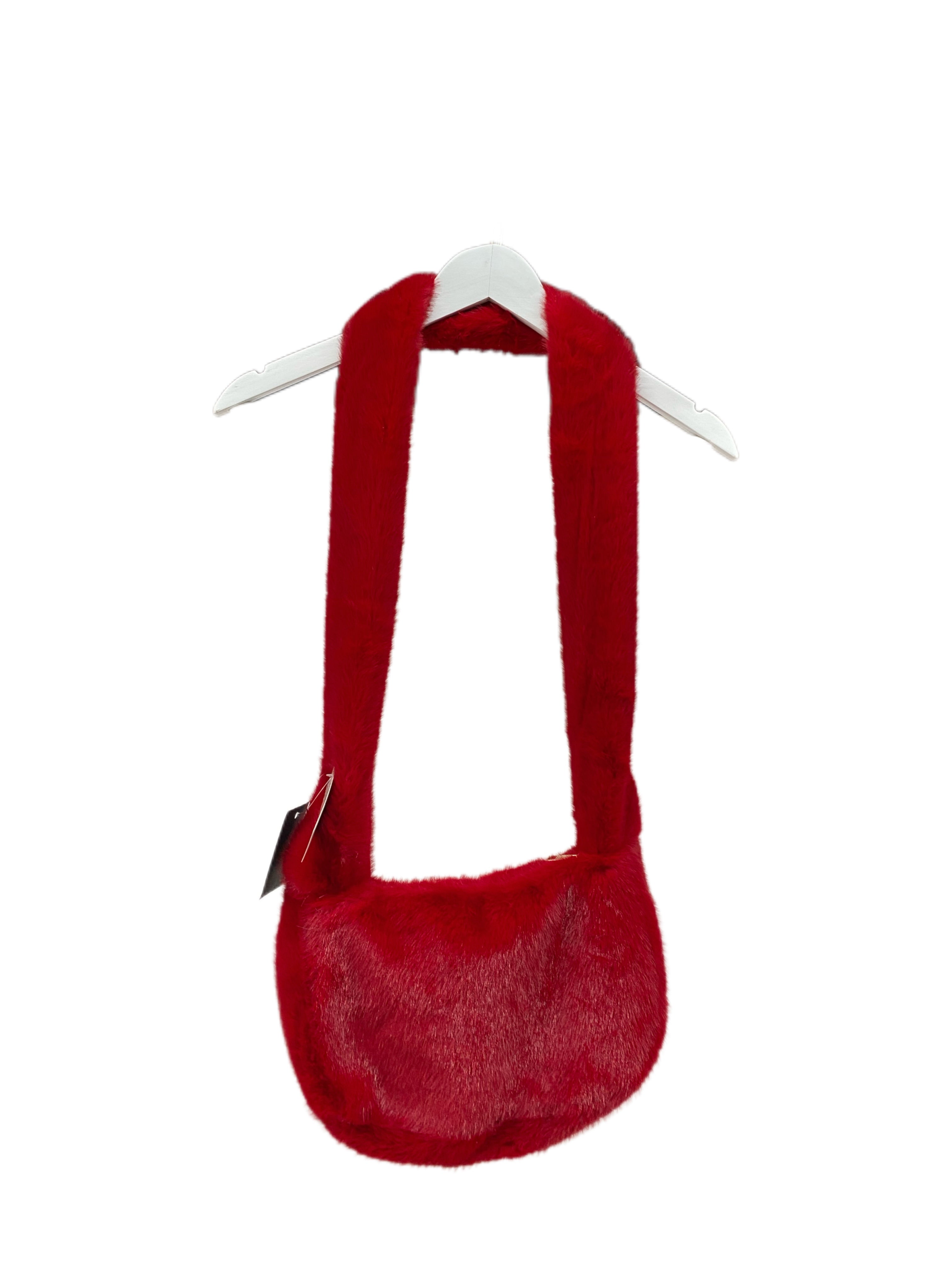 B702 Faux Fur Crossbody Bag