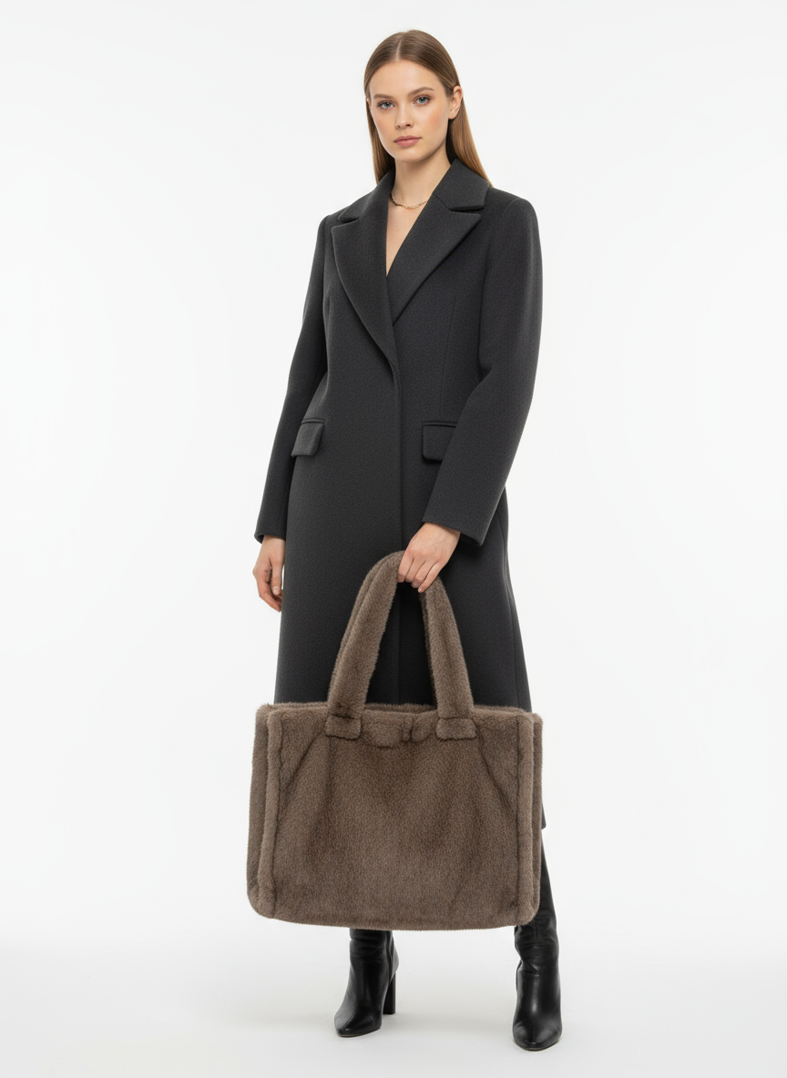 H707 Faux Fur Tote Bag