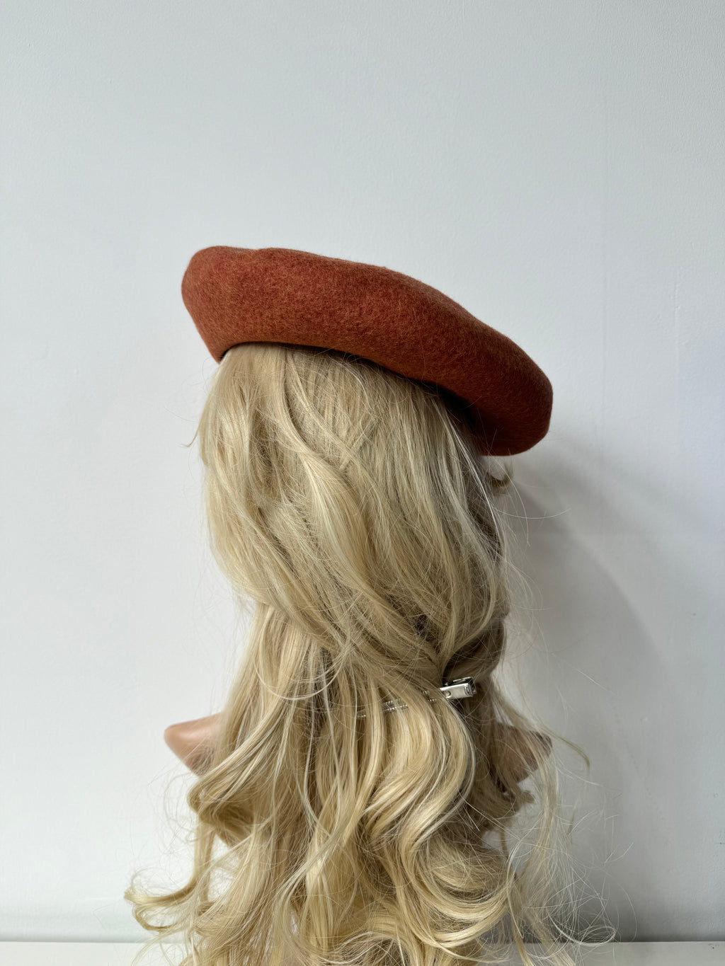 Beret 100% Wool Orange