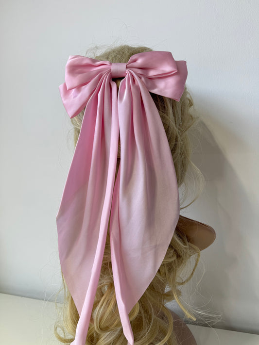 Hair Bow Baby Pink