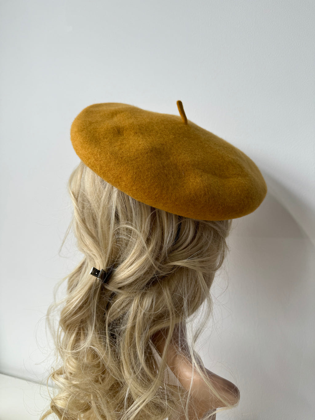 Beret 100% Wool Mustard