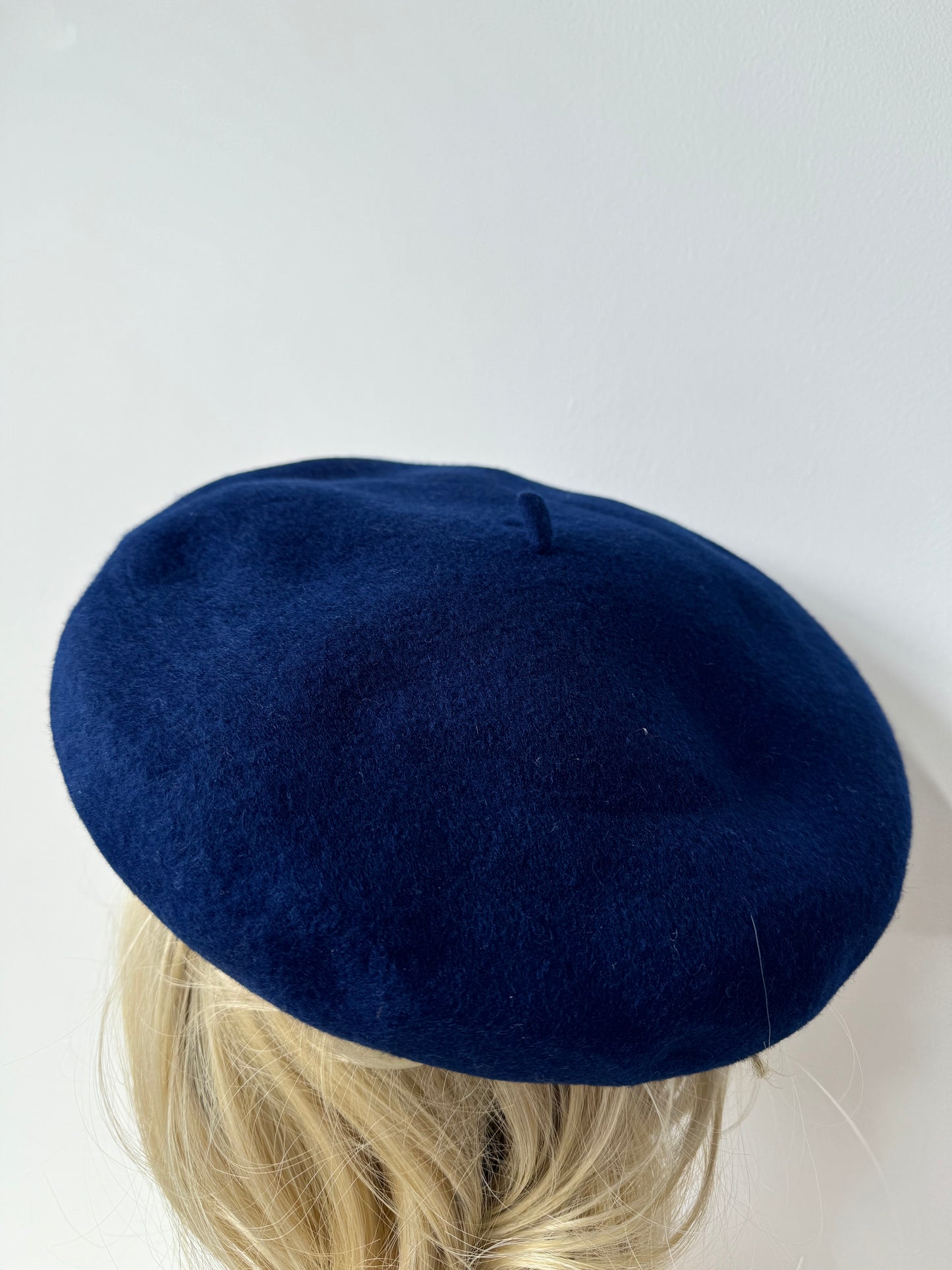 Beret 100% Wool Navy