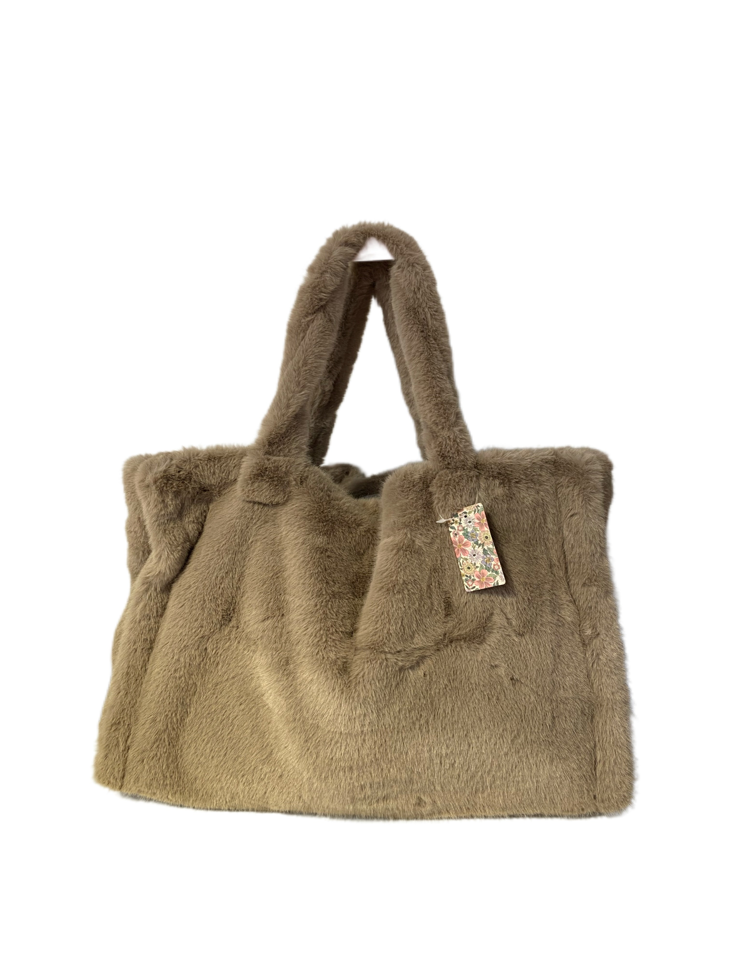 B701 Faux Fur Tote Bag