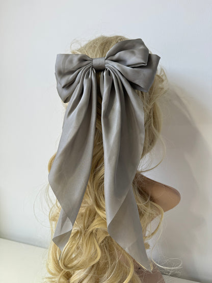 Hair Bow Silver