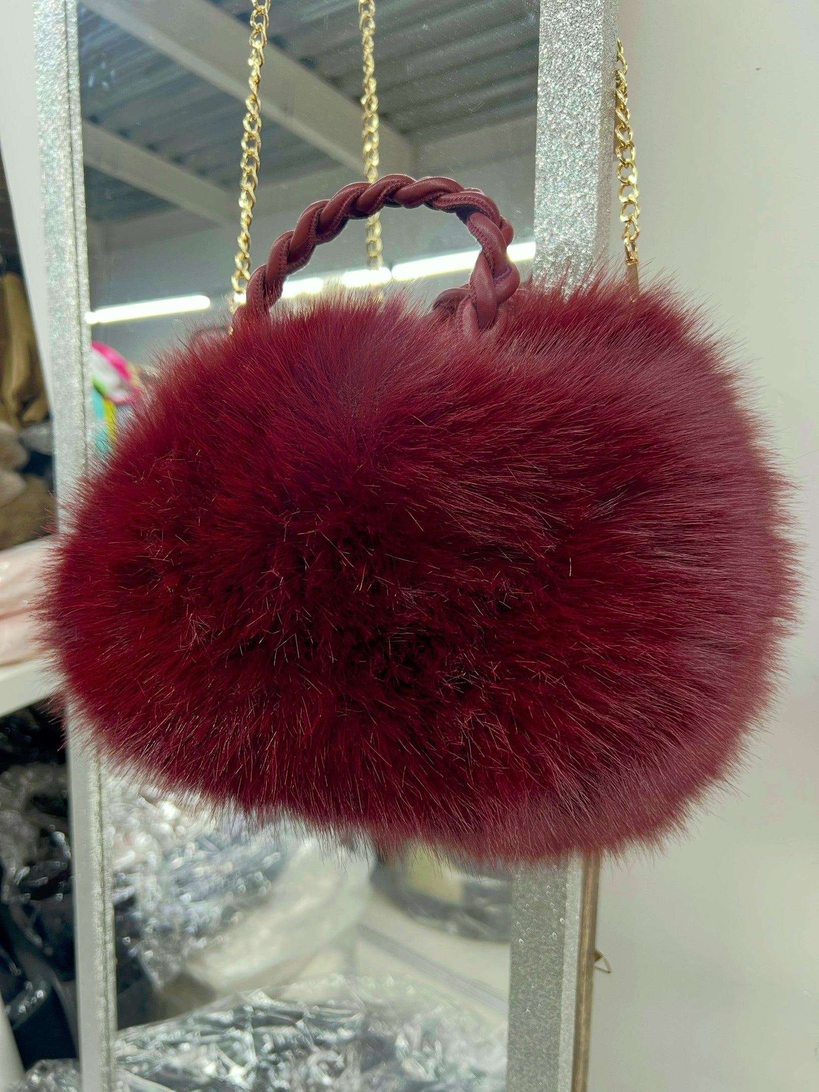 B704 Faux Fur Bag