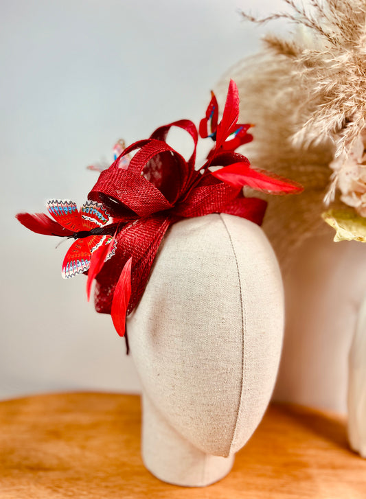 F0009 Customize Red with Red Butterfly