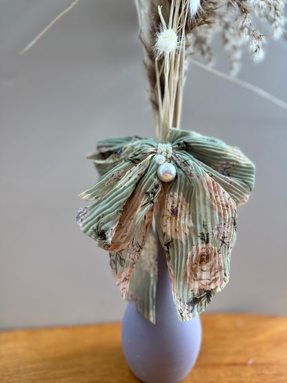 Flower Mint Hairbow