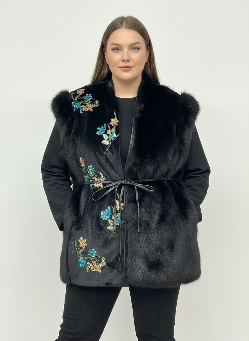 Vc812 Faux Fur Vest Coat