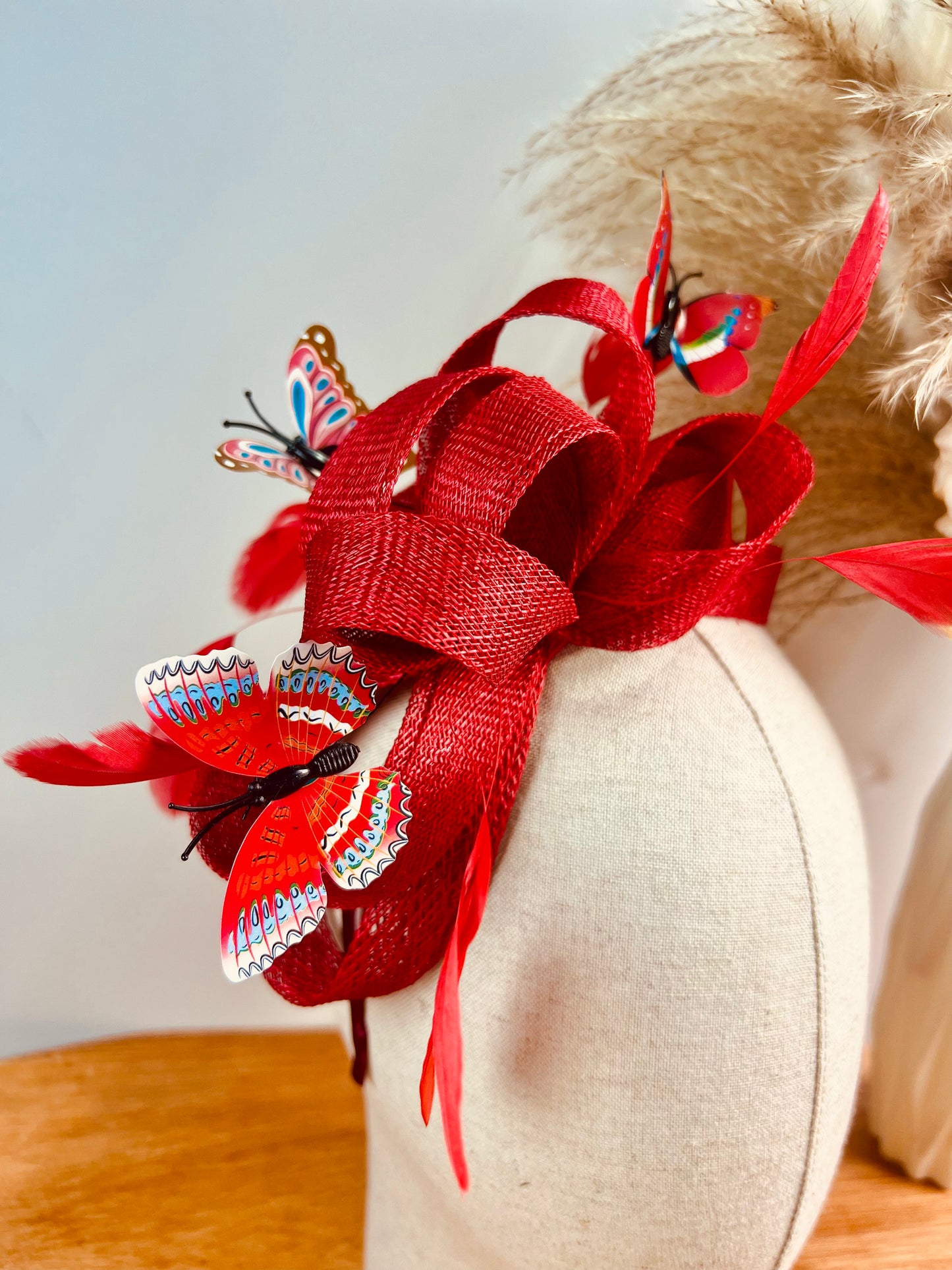 F0009 Customize Red with Red Butterfly