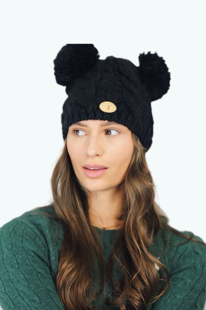 H005 Double Pom Beanie Hat