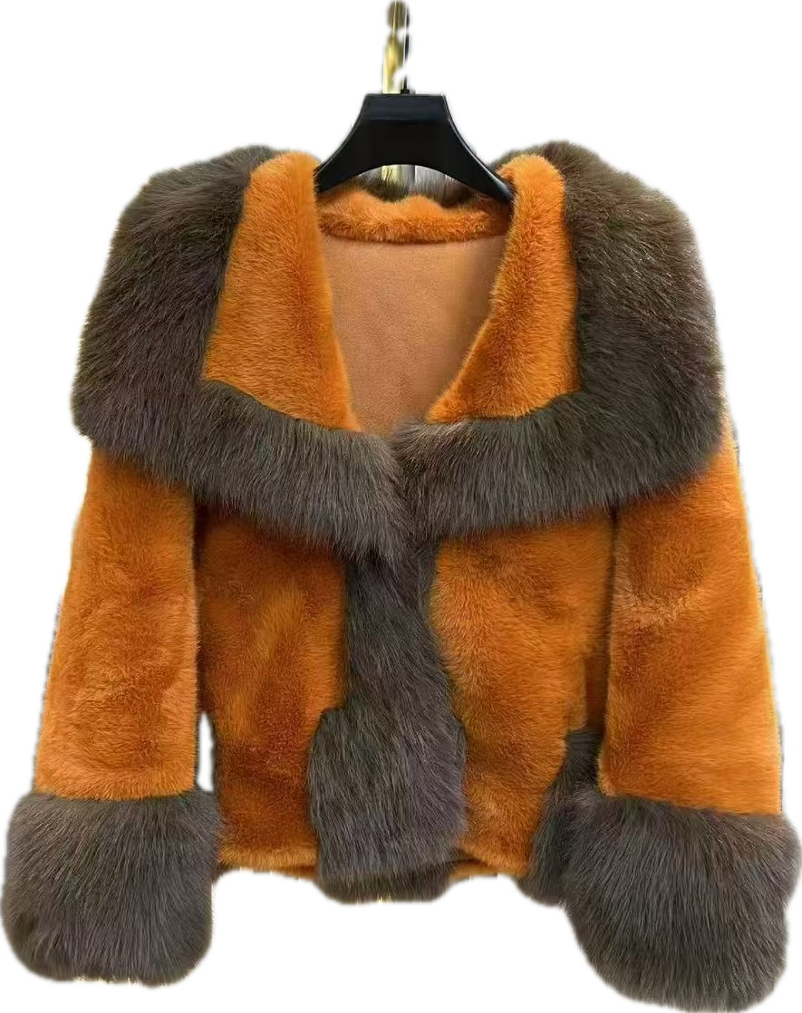 C823 Orange Brown Coat