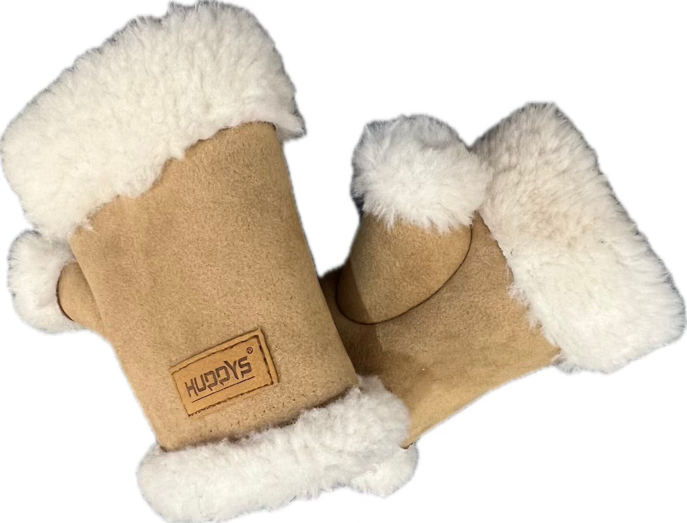 GW016 Faux Fur Fingerless Gloves