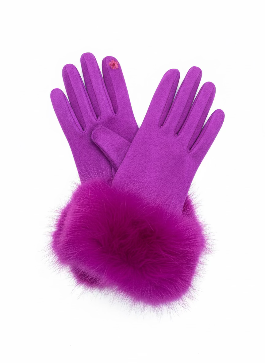 GW006 Woman Faux Fur Gloves