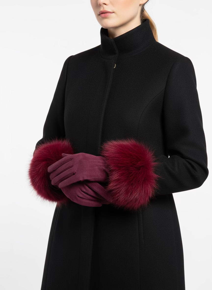 GW006 Woman Faux Fur Gloves