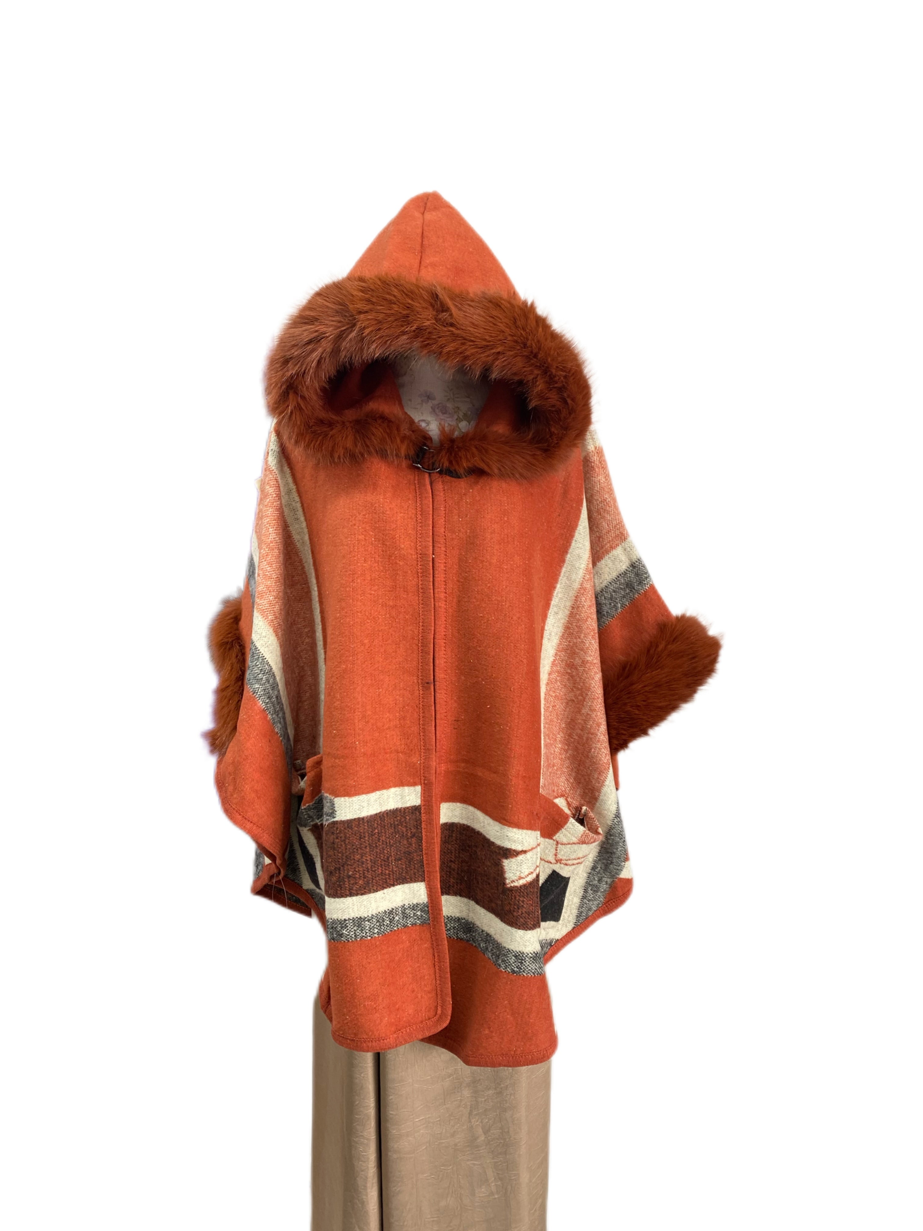 P003 Cozy Hooded Cape