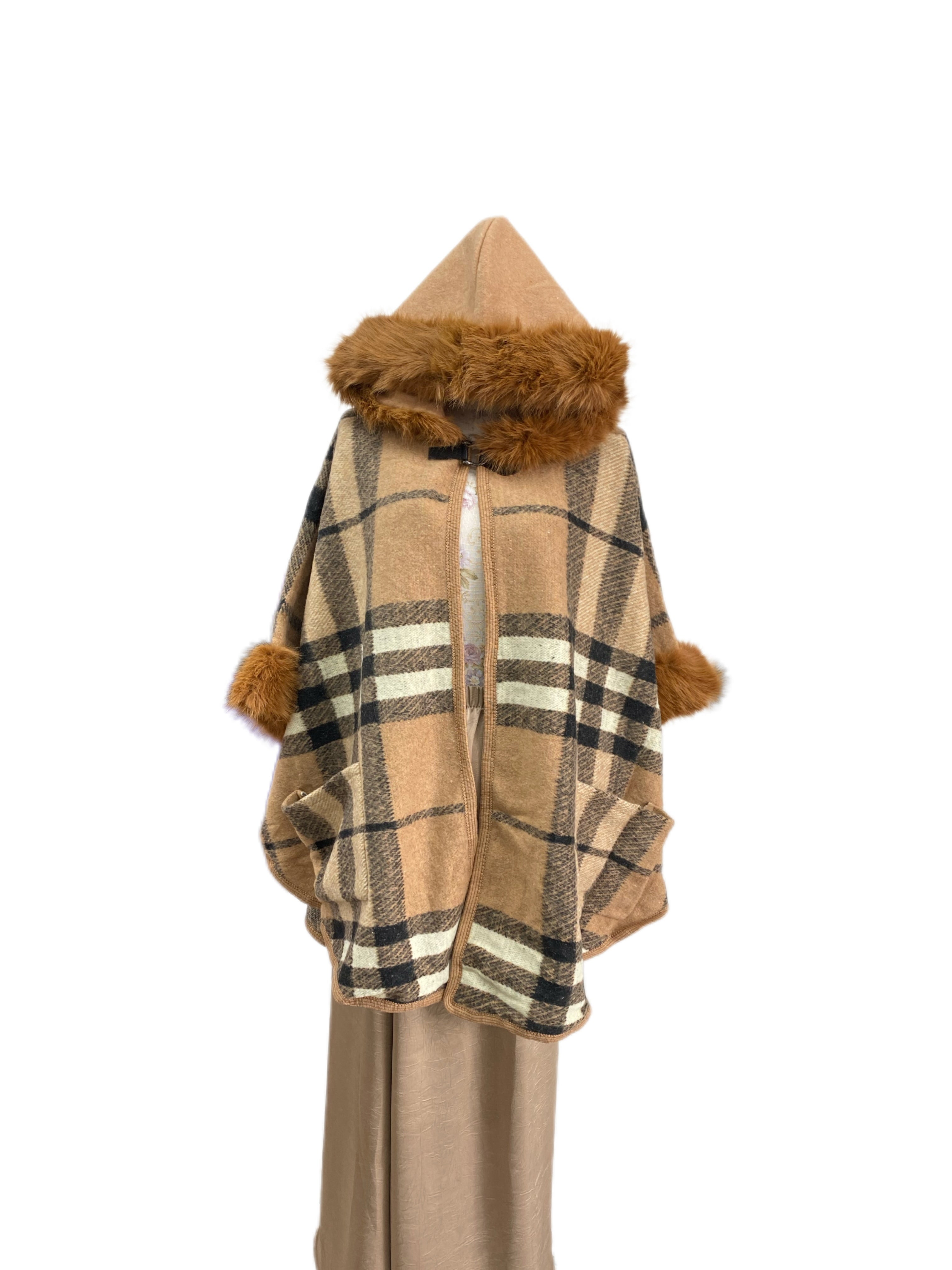 P003 Cozy Hooded Cape