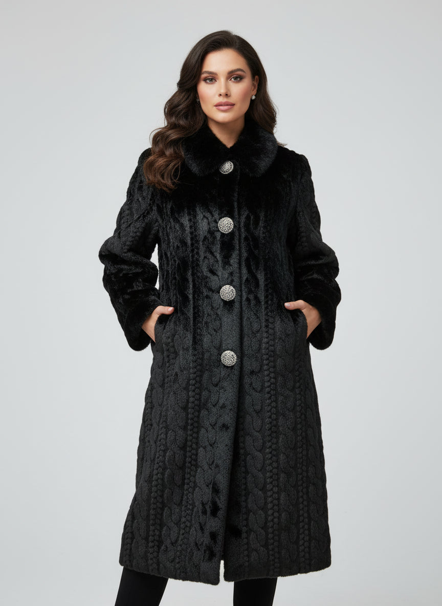 C802 One Size Fluffy Long Coat