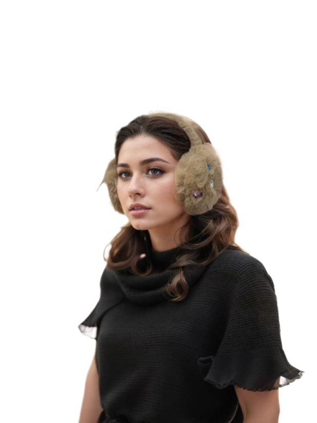 AE031 Foldable Earmuffs Beige